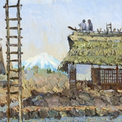 Sitting high. 27x39cm. Oil on canvas. 2011