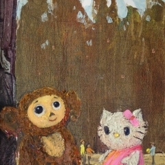 Friends. 39x27cm. Oil on canvas. 2011