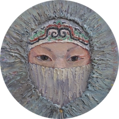 Winter sun. D-28cm oil on canvas, 2014