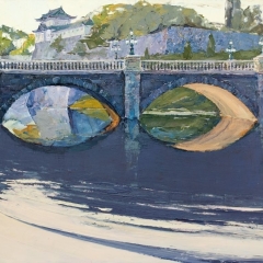 Tokyo Imperial palace. 90x120cm. Oil on canvas. 2011
