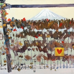 To Fuji-san with love. The island of Enoshima. 90x120cm. Oil on canvas. 2011
