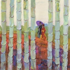 About the high. Oil on canvas.  186x62cm 2012