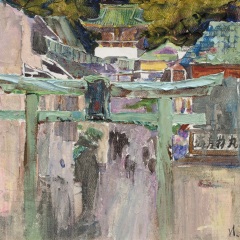 The weather is clearing. Enoshima Island. 27x39cm, oil on canvas, 2011